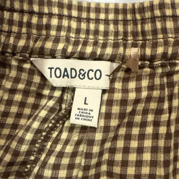 Toad and Co Women’s Large Manzana Paneled Midi Skirt Partridge Gingham Academia - Picture 7 of 10